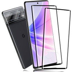 2+2 pièces Verre Trempé pour Google Pixel 6 Pro Protection écran, HD Sans Bulles Vitre Protection, 0,33 mm 9H Anti-Rayures Film 