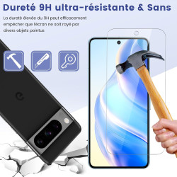 Carantee 2 pièces Verre Trempé pour Google Pixel 9 Protection écran, HD Clair Sans Bulles Vitre Protection, 0,33 mm 9H Anti-Rayu