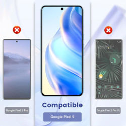 Carantee 2 pièces Verre Trempé pour Google Pixel 9 Protection écran, HD Clair Sans Bulles Vitre Protection, 0,33 mm 9H Anti-Rayu