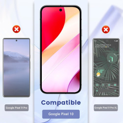 2 pièces Verre Trempé pour Google Pixel 10 Protection écran, HD Sans Bulles Anti‑Empreintes Vitre Protection, 9H Anti-Rayures Fi