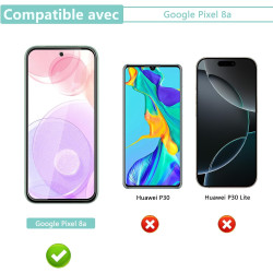 2 pièces Verre Trempé pour Google Pixel 8a, 0,33 mm 9H Dureté Anti-Rayures Protection écran, HD Sans Bulles Anti‑Empreintes Vitr