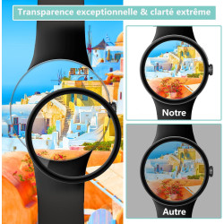2 pièces Verre Trempé pour Google Pixel Watch 3 41mm, 0,33 mm 9H Dureté Anti-Rayures Protection écran, HD Sans Bulles Anti‑Empre