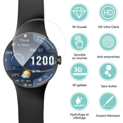 4 pièces Verre Trempé pour Google Pixel Watch 3 45mm, HD Haute Sensibilité 0,01 s Réponse Protection écran, TPU auto-réparateur 