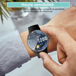 4 pièces Verre Trempé pour Google Pixel Watch 3 45mm, HD Haute Sensibilité 0,01 s Réponse Protection écran, TPU auto-réparateur 