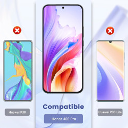 Carantee 2 pièces Verre Trempé pour Honor 400 Pro Protection écran, HD Clair Sans Bulles Vitre Protection, 0,33 mm 9H Anti-Rayur