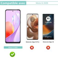 Carantee 2 pièces Verre Trempé pour Moto G 2026, HD Haute Sensibilité 0,01 s Réponse Protection écran, 0,33 mm 9H Dureté Anti-Ra