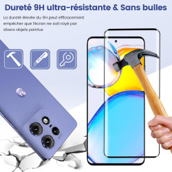 Carantee 2 Pièces Verre trempé pour Motorola Edge 50 Pro, 9H Ultra-Résistant 0,33mm Vitre Protection, Toucher Sensible, Anti-Emp