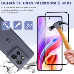 2 pièces Verre Trempé pour Motorola Moto Edge 50 Neo Protection écran, Sans Bulles Anti‑Empreintes Vitre Protection, 9H Anti-Ray