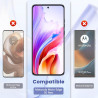 2 pièces Verre Trempé pour Motorola Moto Edge 50 Neo Protection écran, Sans Bulles Anti‑Empreintes Vitre Protection, 9H Anti-Ray