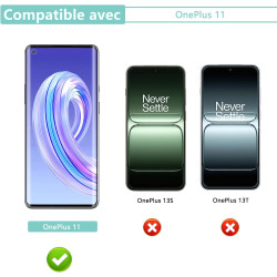 Carantee 2 pièces Verre Trempé pour OnePlus 11, HD Haute Sensibilité 0,01 s Réponse Protection écran, 0,33 mm 9H Dureté Anti-Ray