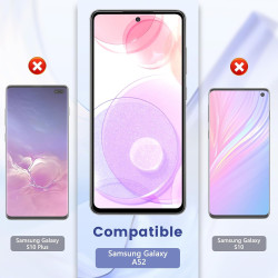 2 Pièces Verre trempé pour Samsung Galaxy A52/A52s, 9H Ultra-Résistant 0,33mm Vitre Protection avec Caméra, Toucher Sensible, An
