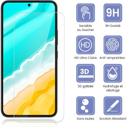2 pièces Verre Trempé pour Samsung Galaxy S22 Plus Protection écran, Sans Bulles Anti‑Empreintes Vitre Protection, 9H Anti-Rayur