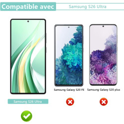 2+2 pièces Verre Trempé pour Samsung Galaxy S26 Ultra, HD Haute Sensibilité 0,01 s Réponse Protection écran, 9H Anti-Rayures Vit