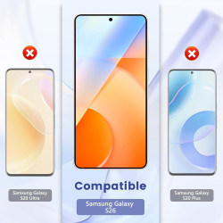 2 Pièces Verre trempé pour Samsung Galaxy S26, 9H Ultra-Résistant 0,33mm Vitre Protection avec Caméra, Toucher Sensible, Anti-Em