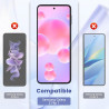 2 pièces Verre Trempé pour Samsung Galaxy Z Flip 7 Protection écran, HD Sans Bulles Anti‑Empreintes Vitre Protection, TPU auto-r