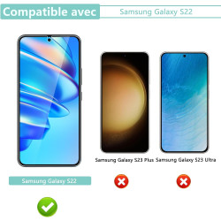2 pièces Verre Trempé pour Samsung Galaxy S22, HD Haute Sensibilité 0,01 s Réponse Protection écran, 0,33 mm 9H Dureté Anti-Rayu