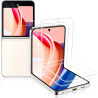 2 pièces Verre Trempé pour Samsung Galaxy Z Flip 5 Protection écran, HD Sans Bulles Anti‑Empreintes Vitre Protection, TPU auto-r