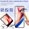 2 pièces Verre Trempé pour Samsung Galaxy Z Flip 5 Protection écran, HD Sans Bulles Anti‑Empreintes Vitre Protection, TPU auto-r