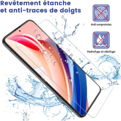 2 pièces Verre Trempé pour Samsung Galaxy Z Flip 5 Protection écran, HD Sans Bulles Anti‑Empreintes Vitre Protection, TPU auto-r