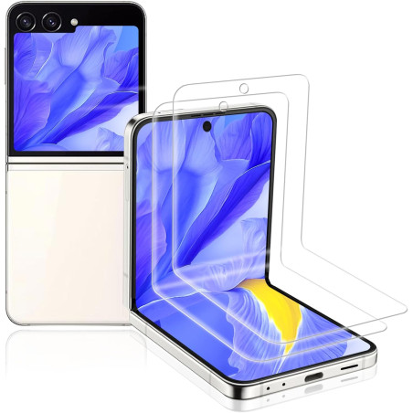 Carantee 2 pièces Verre Trempé pour Samsung Galaxy Z Flip 6 Protection écran, HD Sans Bulles Vitre Protection, 9H Anti-Rayures F