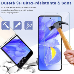 Carantee 2 pièces Verre Trempé pour Samsung Galaxy Z Flip 6 Protection écran, HD Sans Bulles Vitre Protection, 9H Anti-Rayures F