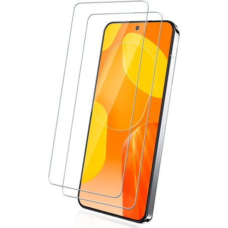 Carantee Verre Trempé pour Xiaomi 14-2 Pièces Protection Écran 3D, Dureté 9H 0,33mm Anti-Rayures, Vitre Protection, Toucher Sens