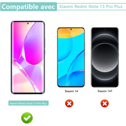 Carantee verre trempé pour xiaomi rougemi note 13 pro plus - 2 pièces protection écran 3d, dureté 9h 0,33mm anti-rayures, vitre 
