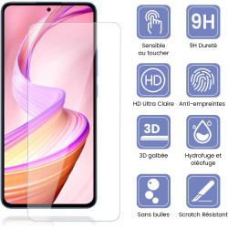 2 pièces Verre Trempé pour Xiaomi POCO X6 Pro 5G Protection écran, HD Sans Bulles Anti‑Empreintes Vitre Protection, 9H Anti-Rayu