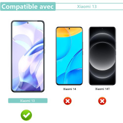 Carantee 2 pièces Verre Trempé pour Xiaomi 13, HD Haute Sensibilité 0,01 s Réponse Protection écran, 0,33 mm 9H Dureté Anti-Rayu