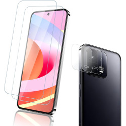 Carantee 2+2 pièces Verre Trempé pour Xiaomi 13, HD Haute Sensibilité 0,01 s Réponse Protection écran, 0,33 mm 9H Anti-Rayures V