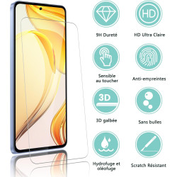2 pièces Verre Trempé pour Xiaomi 13T/13T Pro, HD Haute Sensibilité 0,01 s Réponse Protection écran, 0,33 mm 9H Dureté Anti-Rayu