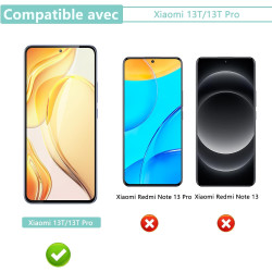2 pièces Verre Trempé pour Xiaomi 13T/13T Pro, HD Haute Sensibilité 0,01 s Réponse Protection écran, 0,33 mm 9H Dureté Anti-Rayu