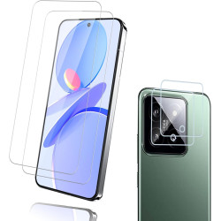 Carantee 2+2 pièces Verre Trempé pour Xiaomi 15, HD Haute Sensibilité 0,01 s Réponse Protection écran, 0,33 mm 9H Anti-Rayures V