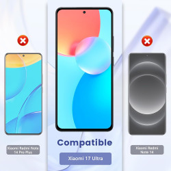 Carantee 2 Pièces Verre trempé pour Xiaomi 17 Ultra, 9H Ultra-Résistant 0,33mm Vitre Protection, Toucher Sensible, Anti-Empreint
