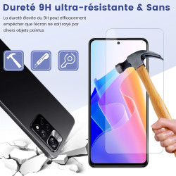 Carantee 2 pièces verre trempé pour xiaomi rougemi note 11 pro protection écran, hd sans bulles vitre protection, 9h anti-rayure
