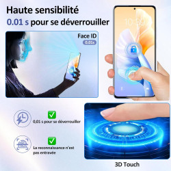 2 pièces verre trempé pour xiaomi rougemi note 13 pro plus protection écran, hd sans bulles anti‑empreintes vitre protection, 9h