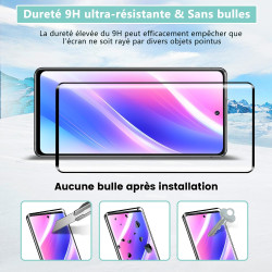 2+2 pièces verre trempé pour xiaomi rougemi note 15 5g, hd haute sensibilité 0,01 s réponse protection écran, 9h anti-rayures vi