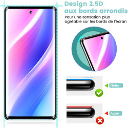 2+2 pièces verre trempé pour xiaomi rougemi note 15 5g, hd haute sensibilité 0,01 s réponse protection écran, 9h anti-rayures vi