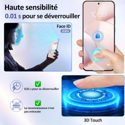 2 pièces verre trempé pour xiaomi rougemi note 15 pro plus 5g, 9h ultra-résistant 0,33mm vitre protection, toucher sensible, ant