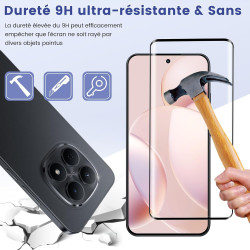 2 pièces verre trempé pour xiaomi rougemi note 15 pro plus 5g, 9h ultra-résistant 0,33mm vitre protection, toucher sensible, ant