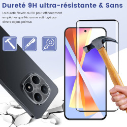 2 pièces verre trempé pour xiaomi rougemi note 15 pro plus, 9h ultra-résistant 0,33mm vitre protection avec caméra, toucher sens