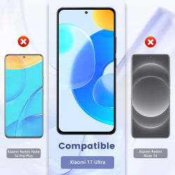 2+2 pièces Verre Trempé pour Xiaomi 17 Ultra Protection écran, HD Clair Sans Bulles Vitre Protection, 0,33 mm 9H Anti-Rayures Fi