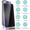 2 pièces Verre Trempé Anti‑Espion pour iPhone 16, 9H Anti-Rayures Protection écran, HD Sans Bulles Anti‑Empreintes Vitre Protect