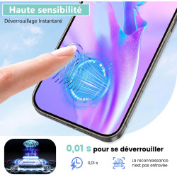 2 pièces Verre Trempé Anti‑Espion pour iPhone 16, 9H Anti-Rayures Protection écran, HD Sans Bulles Anti‑Empreintes Vitre Protect