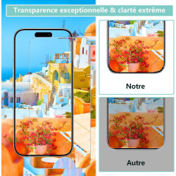 2 pièces Verre Trempé pour iPhone 16 pro, 0,33 mm 9H Dureté Anti-Rayures Protection écran, HD Sans Bulles Anti‑Empreintes Vitre 