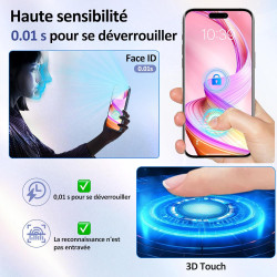 Carantee 2 Pièces Verre trempé pour iPhone 17, 9H Ultra-Résistant 0,33mm Vitre Protection, Toucher Sensible, Anti-Empreintes, HD