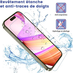 Carantee 2 Pièces Verre trempé pour iPhone 17, 9H Ultra-Résistant 0,33mm Vitre Protection, Toucher Sensible, Anti-Empreintes, HD