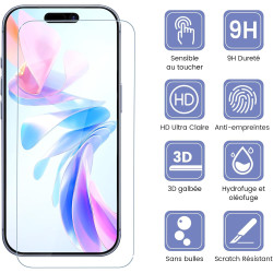 Carantee 2 Pièces Verre Trempé pour iPhone 17 Pro Max, Protection Écran 3D 0,33mm, Bords Anti-rayures, Dureté 9H, HD Transparent
