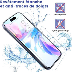 Carantee 2 Pièces Verre Trempé pour iPhone 17 Pro Max, Protection Écran 3D 0,33mm, Bords Anti-rayures, Dureté 9H, HD Transparent
