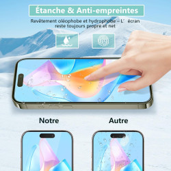 2+2 pièces Verre Trempé pour iPhone 17 Protection écran, 0,33 mm 9H Anti-Rayures Vitre Protection, HD Sans Bulles Anti‑Empreinte